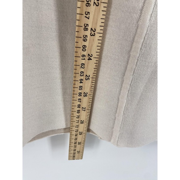 COS Sweater Womens Large Cardigan Beige Heavyweight Quiet Luxury Closet Staple - Picture 7 of 10